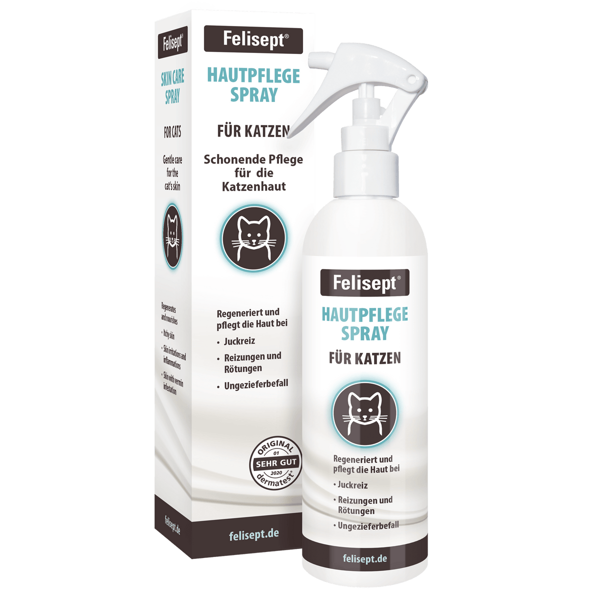 Felisept Hautpflege Spray für Katzen - Pflegt die Haut bei Juckreiz, Reizungen und Rötungen